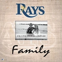 Tampa Bay Rays 10'' x 10'' Burlap Pattern Frame