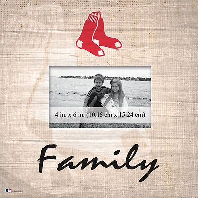 Boston Red Sox 10'' x 10'' Burlap Pattern Frame