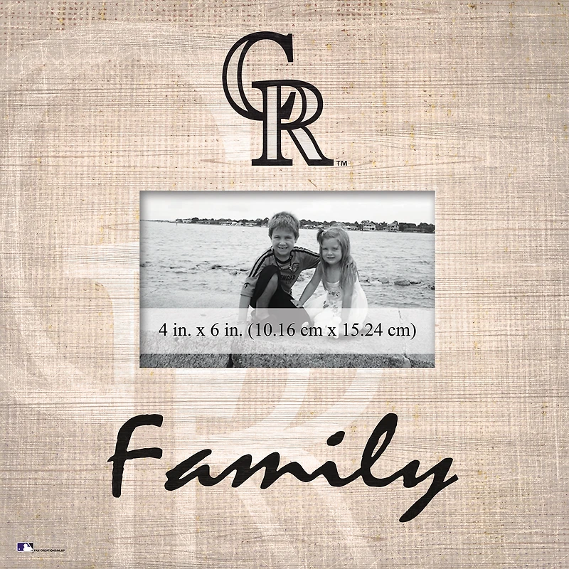 Colorado Rockies 10'' x 10'' Burlap Pattern Frame