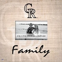 Colorado Rockies 10'' x 10'' Burlap Pattern Frame