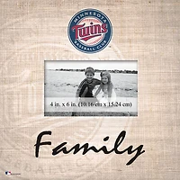 Minnesota Twins 10'' x 10'' Burlap Pattern Frame