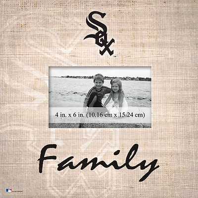 Chicago White Sox 10'' x 10'' Burlap Pattern Frame