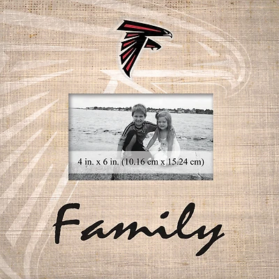 Atlanta Falcons 10'' x 10'' Burlap Pattern Frame