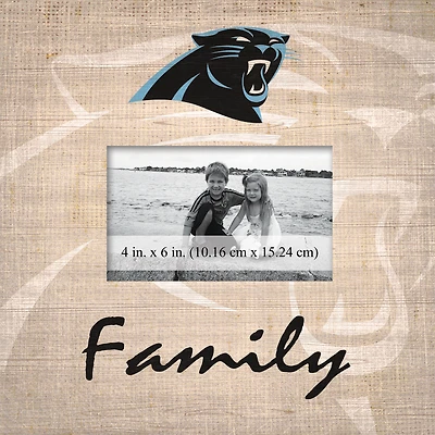 Carolina Panthers 10'' x 10'' Burlap Pattern Frame