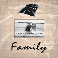 Carolina Panthers 10'' x 10'' Burlap Pattern Frame