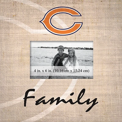 Chicago Bears 10'' x 10'' Burlap Pattern Frame
