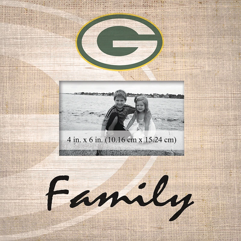 Green Bay Packers 10'' x 10'' Burlap Pattern Frame