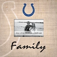 Indianapolis Colts 10'' x 10'' Burlap Pattern Frame