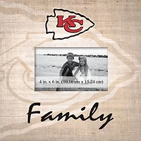 Kansas City Chiefs 10'' x 10'' Burlap Pattern Frame