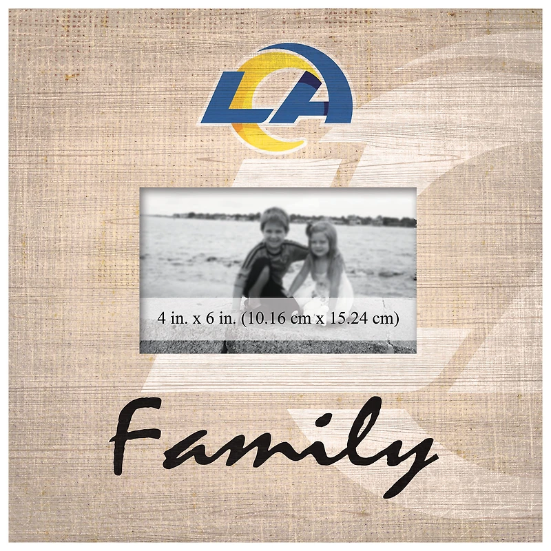 Los Angeles Rams 10'' x 10'' Burlap Pattern Frame