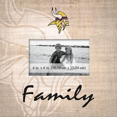 Minnesota Vikings 10'' x 10'' Burlap Pattern Frame