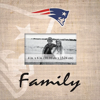 New England Patriots 10'' x 10'' Burlap Pattern Frame
