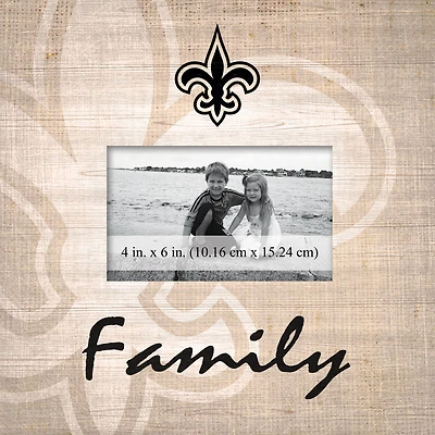 New Orleans Saints 10'' x 10'' Burlap Pattern Frame