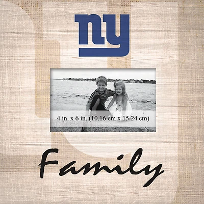 New York Giants 10'' x 10'' Burlap Pattern Frame