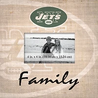 New York Jets 10'' x 10'' Burlap Pattern Frame