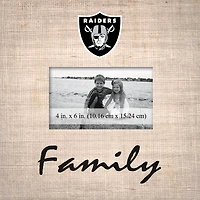 Las Vegas Raiders 10'' x 10'' Burlap Pattern Frame