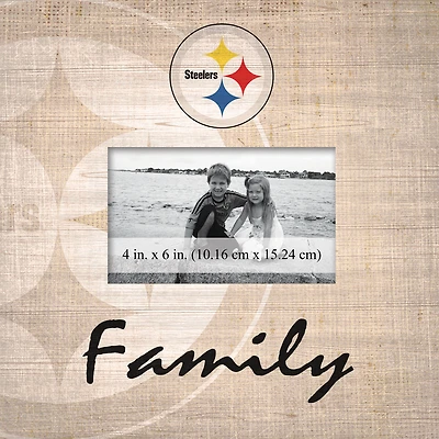 Pittsburgh Steelers 10'' x 10'' Burlap Pattern Frame