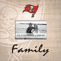 Tampa Bay Buccaneers 10'' x 10'' Burlap Pattern Frame