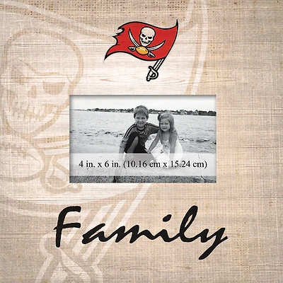 Tampa Bay Buccaneers 10'' x 10'' Burlap Pattern Frame