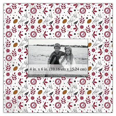 Alabama Crimson Tide 10'' x 10'' Floral Pattern Frame