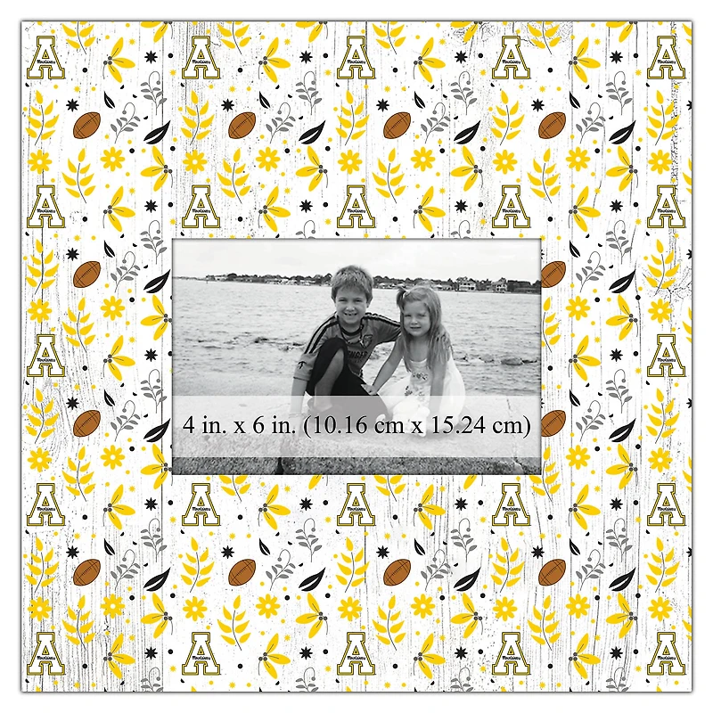 Appalachian State Mountaineers 10'' x 10'' Floral Pattern Frame