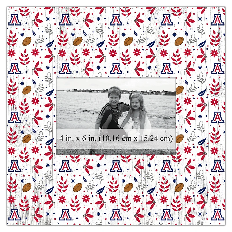 Arizona Wildcats 10'' x 10'' Floral Pattern Frame