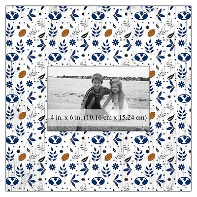 BYU Cougars 10'' x 10'' Floral Pattern Frame