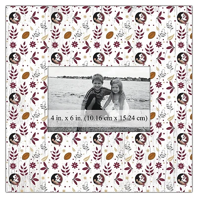 Florida State Seminoles 10'' x 10'' Floral Pattern Frame
