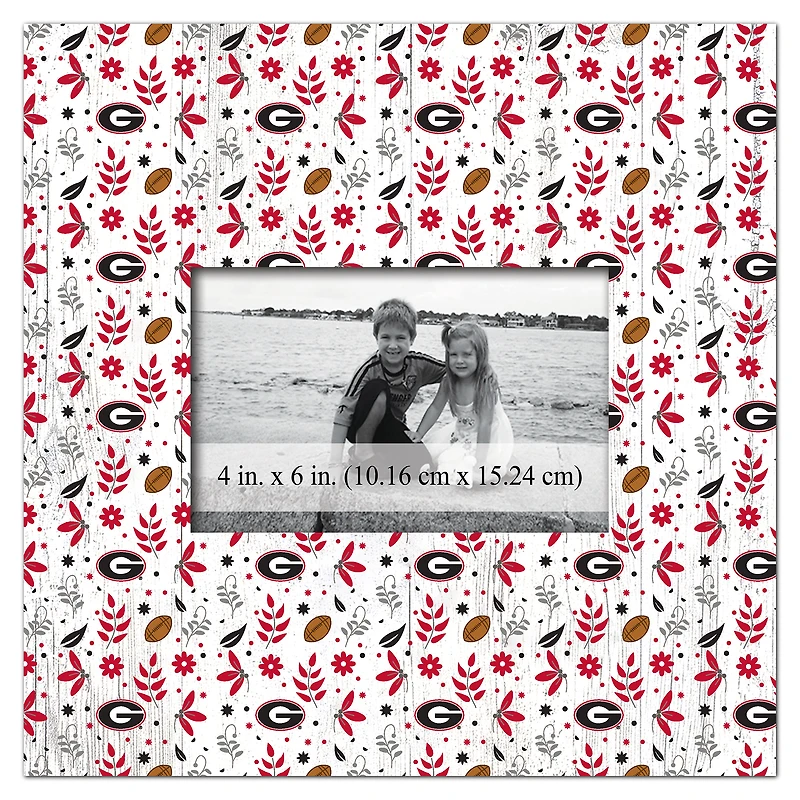 Georgia Bulldogs 10'' x 10'' Floral Pattern Frame