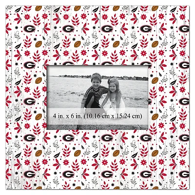 Georgia Bulldogs 10'' x 10'' Floral Pattern Frame