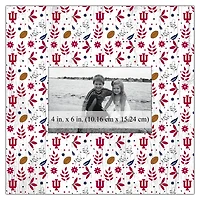 Indiana Hoosiers 10'' x 10'' Floral Pattern Frame