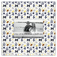 Michigan Wolverines 10'' x 10'' Floral Pattern Frame