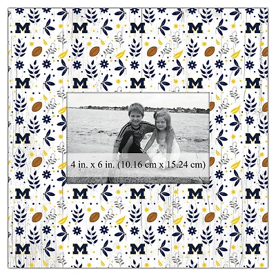 Michigan Wolverines 10'' x 10'' Floral Pattern Frame