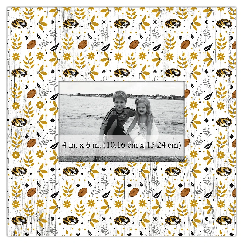 Missouri Tigers 10'' x 10'' Floral Pattern Frame