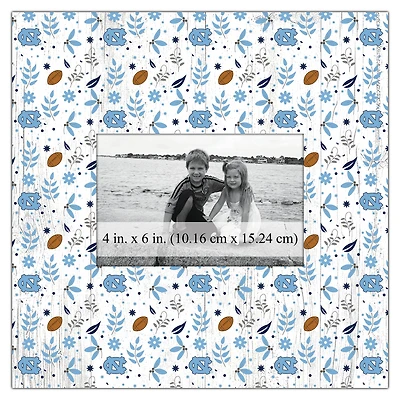 North Carolina Tar Heels 10'' x 10'' Floral Pattern Frame