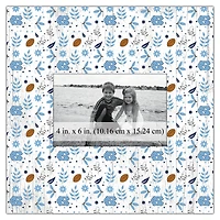 North Carolina Tar Heels 10'' x 10'' Floral Pattern Frame