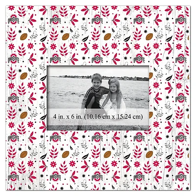 Ohio State Buckeyes 10'' x 10'' Floral Pattern Frame