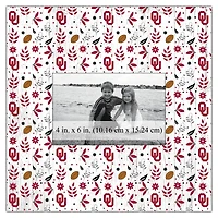 Oklahoma Sooners 10'' x 10'' Floral Pattern Frame
