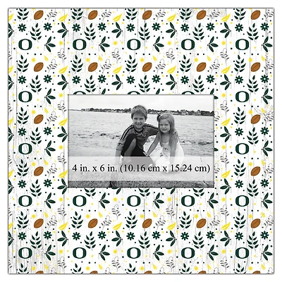 Oregon Ducks 10'' x 10'' Floral Pattern Frame