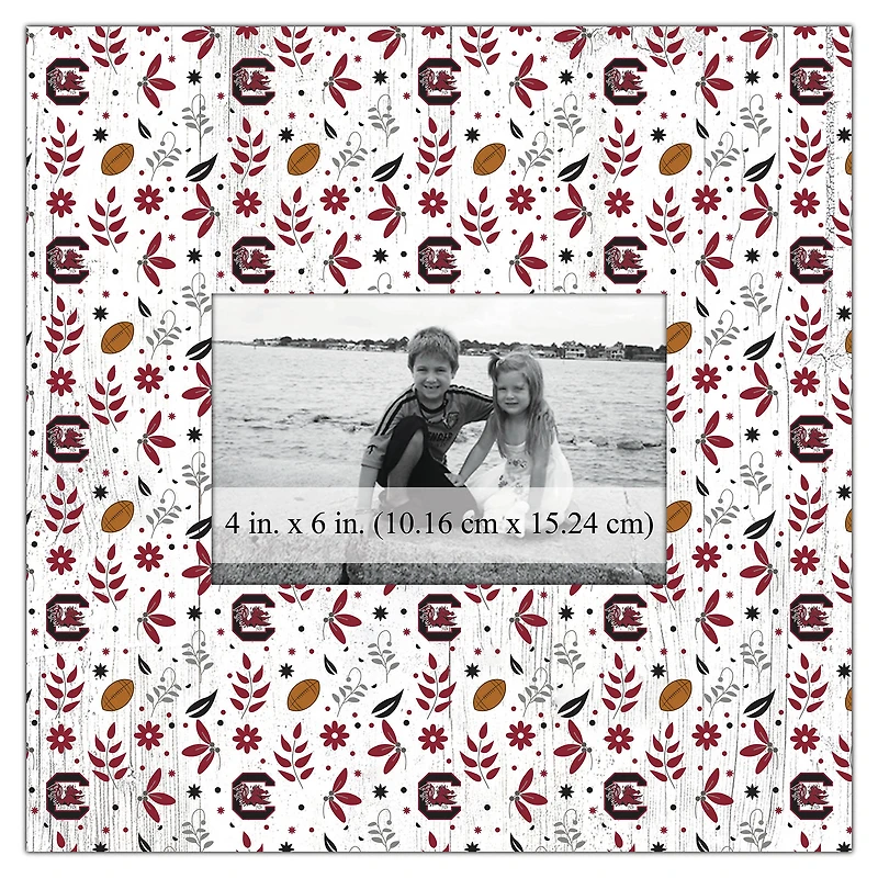 South Carolina Gamecocks 10'' x 10'' Floral Pattern Frame