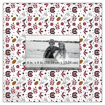 South Carolina Gamecocks 10'' x 10'' Floral Pattern Frame
