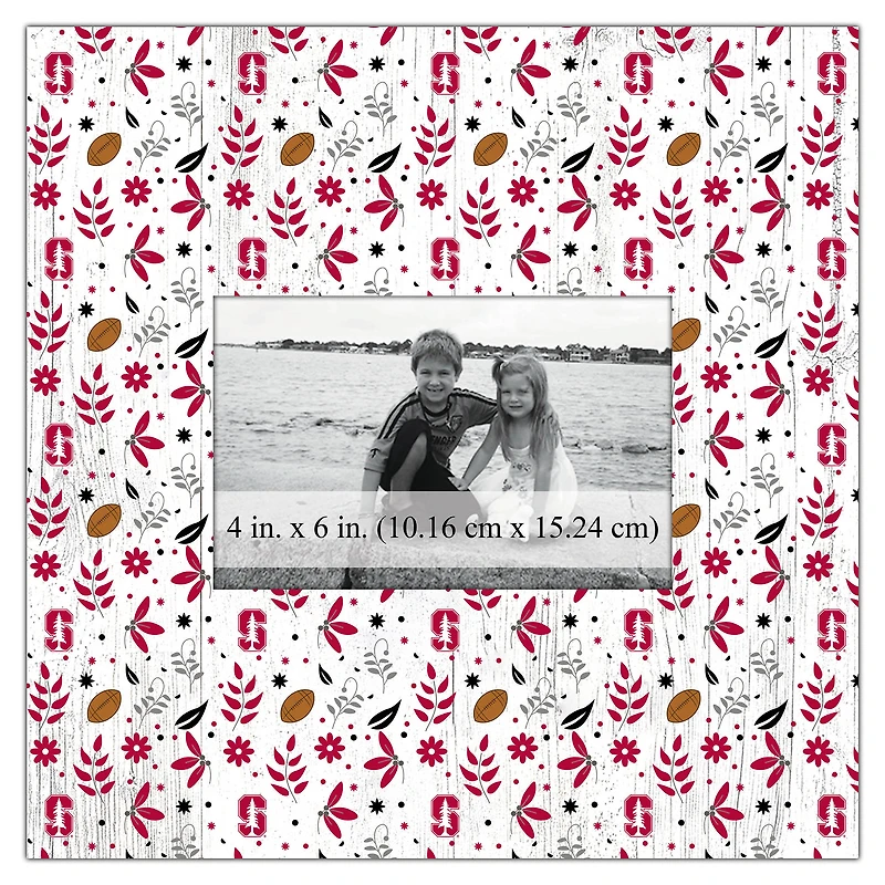 Stanford Cardinal 10'' x 10'' Floral Pattern Frame