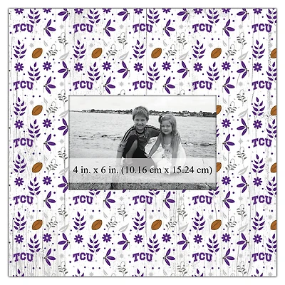 TCU Horned Frogs 10'' x 10'' Floral Pattern Frame