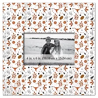 Texas Longhorns 10'' x 10'' Floral Pattern Frame