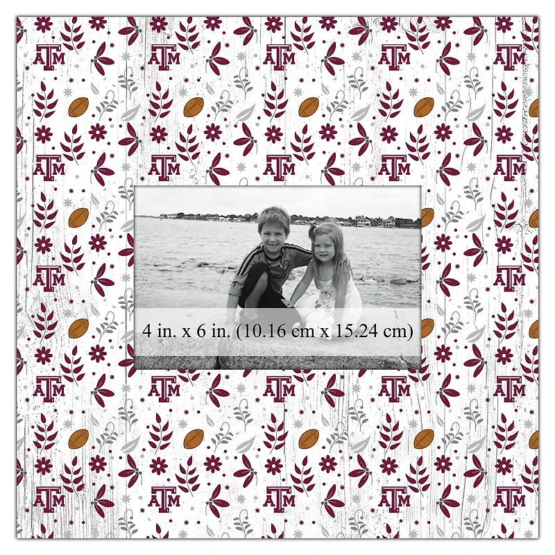 Texas A&M Aggies 10'' x 10'' Floral Pattern Frame