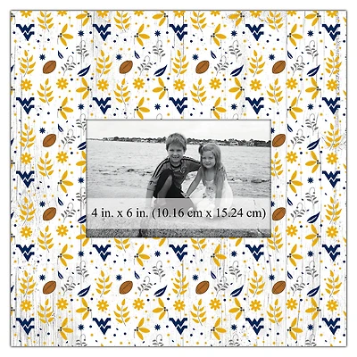West Virginia Mountaineers 10'' x 10'' Floral Pattern Frame