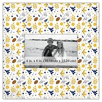 West Virginia Mountaineers 10'' x 10'' Floral Pattern Frame