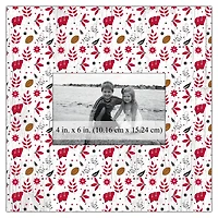Wisconsin Badgers 10'' x 10'' Floral Pattern Frame