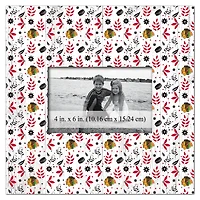 Chicago Blackhawks 10'' x 10'' Floral Pattern Frame