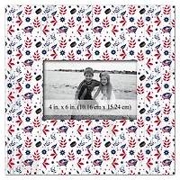 Columbus Blue Jackets 10'' x 10'' Floral Pattern Frame